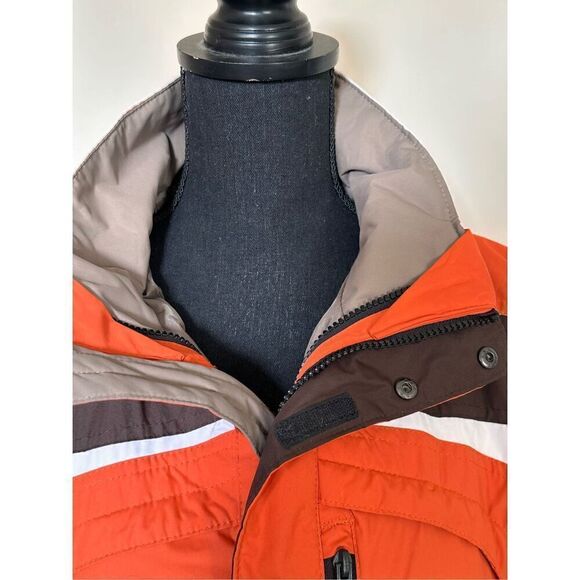 Protection System Jacket Orange & Brown Hooded Insulated Pockets Zipper Sz Boys - Picture 3 of 11
